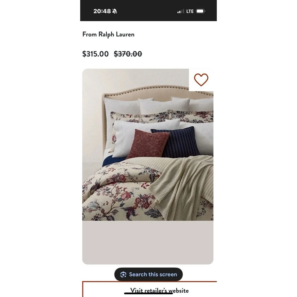 Lauren Ralph Lauren H1488 Floral Cotton Annalise Duvet Comforter Size Full Queen